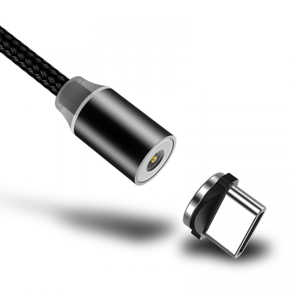 Dây Cáp Sạc Nhanh Nam Châm 3 Đầu Iphone/ micro USB/ Type C Xoay 360 Độ Dây Dù Có LED Cao Cấp