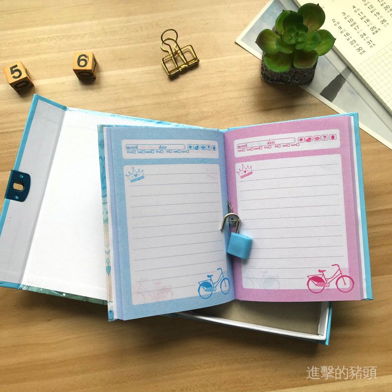 Sổ Tay Ghi Chú Nhật Ký Đầu Demon Slayer Có Khóa Rùa Tanjirou Nezuko Notepad