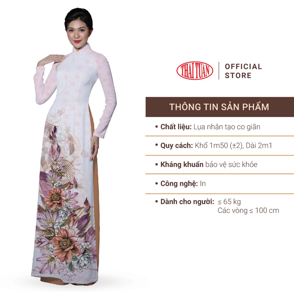 Vải Áo Dài Thái Tuấn Hoa Văn In | ASBR533-006-DQZ