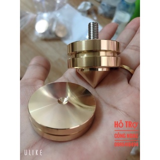 chân đinh, chén hứng, chân chống rung loa, amply, kệ băng đồng cao cấp 30mm . BÁO GIÁ 1 Chân 1 chén