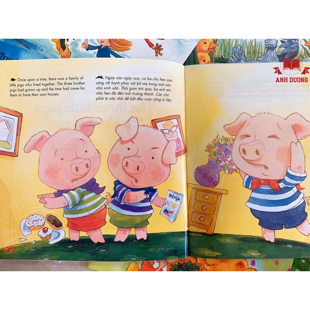 Sách Truyện Cổ Tích Nổi Tiếng Song ngữ Việt Anh 6 Cuốn NXB Kim Đồng 180k bìa