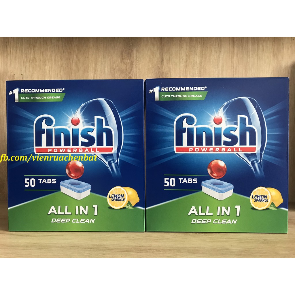 Viên rửa chén bát Finish All In 1  - Hộp 50 - 52 - 100 viên