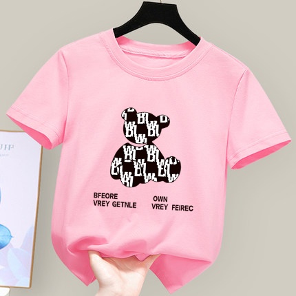 áo thun bé gái Áo Thun Tay Ngắn Họa Tiết Hoạt Hình Dễ Thương Cho Bé Gái