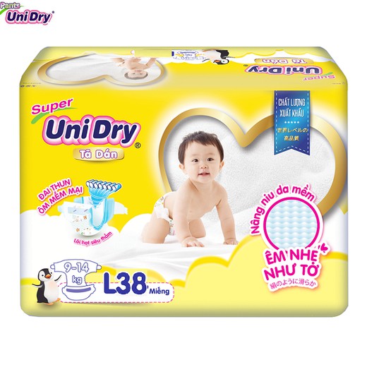 Mẫu Mới _Tã Dán Siêu Thấm Unidry M42 cho bé 6kg-11kg