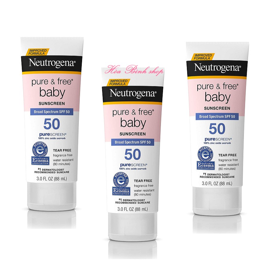 Kem chống nắng dịu nhẹ cho trẻ em Neutrogena Pure & Free Baby Sunscreen Broad Spectrum SPF 50+