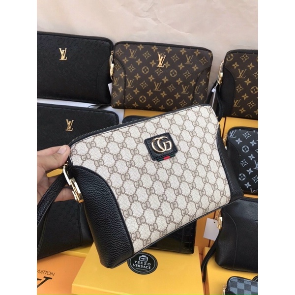 Túi kẹp nách bản to unisex tiện lợi da Pu siêu đẹp