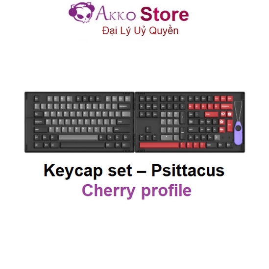 Bộ nút bàn phím cơ AKKO Keycap set Psittacus Cherry profile (PBT Double-Shot - 157 nút)