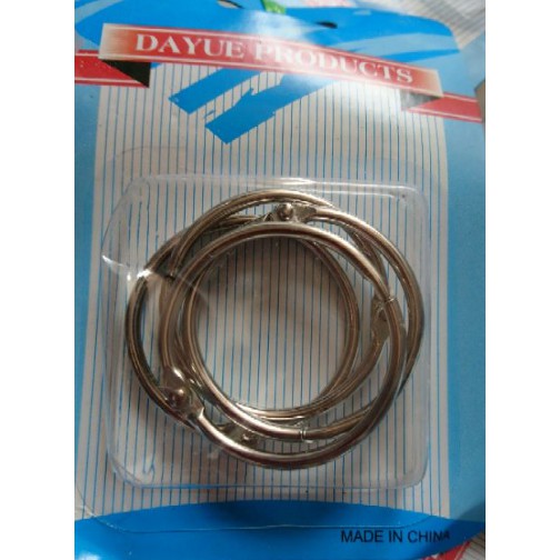 Móc khoen tròn mở làm sách vải 4 size