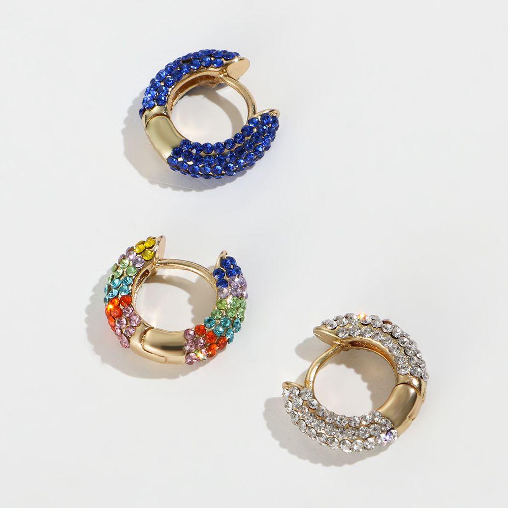 Set 1 / 2 Khuyên Tai Phong Cách Bohemian Thời Trang Cho Nữ|Khuyên Tai Kim Loại Dạng Kẹp Hình Tròn Nhỏ Xinh