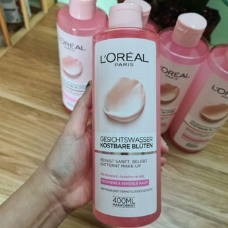 Nước hoa hồng Loreal Skin Expert Gesichtswasser Kostbare Bluten, 400 ml