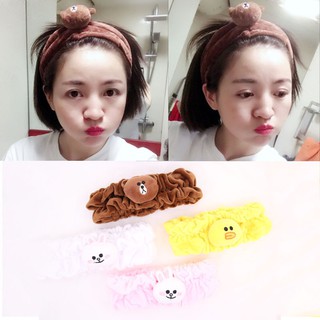 Băng Đô Line Cục Bông Tròn 3D Siêu Cute !