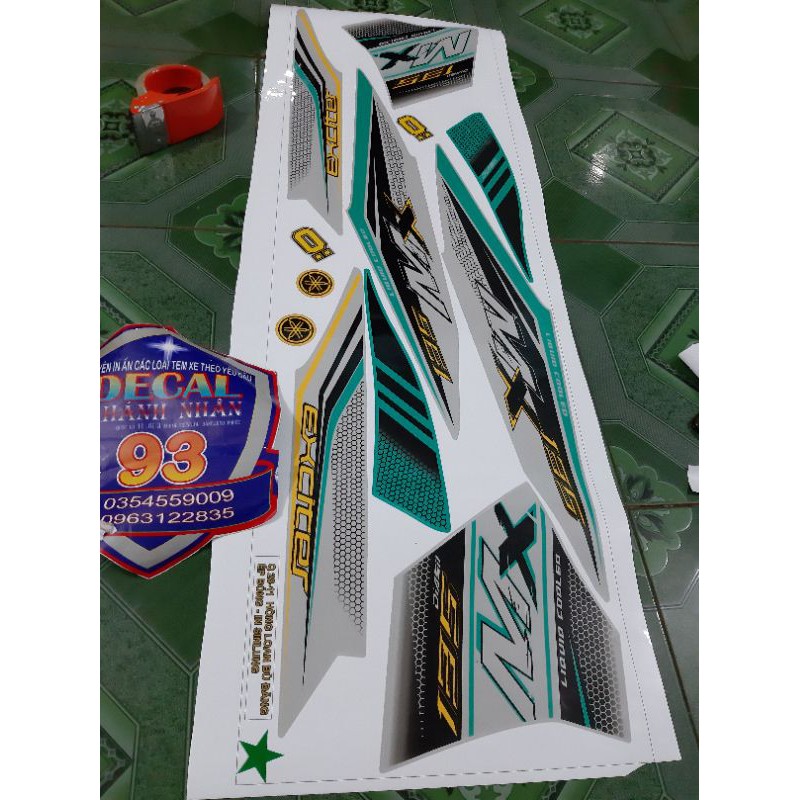 Tem rời ex 135 mx xanh lục bảo bạc ko bay màu.