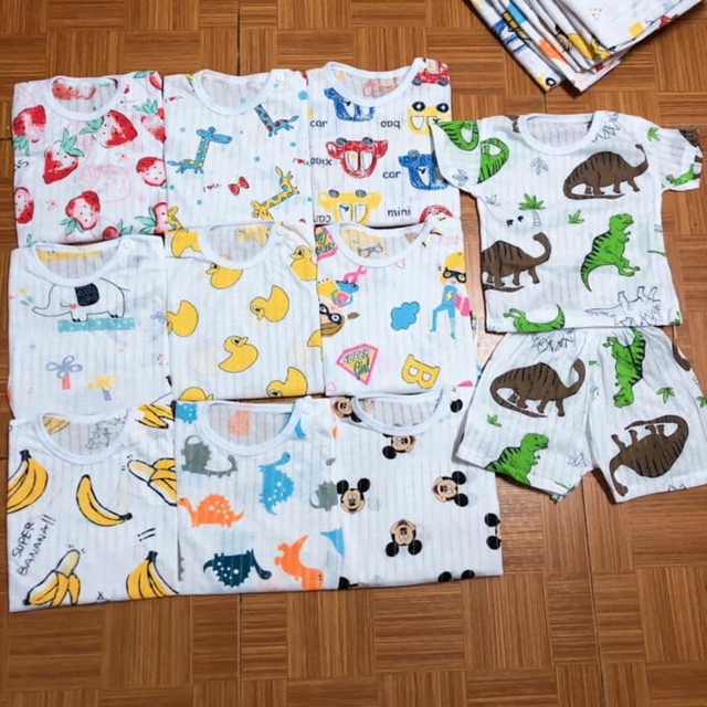 Bộ cotton giấy cho bé cộc tay ( combo 100k/5b)