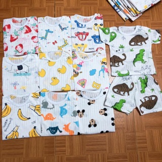 Bộ cotton giấy cho bé cộc tay