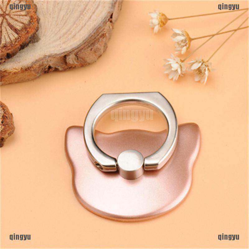 Giá đỡ điện thoại dạng vòng nhẫn xoay 360 độ hình mèo dễ thương