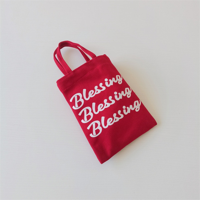 Túi Xách Đeo Vai Vải Bạt In Chữ Thời Trang Hàn Quốc Đáng Yêu Dành Cho Trẻ