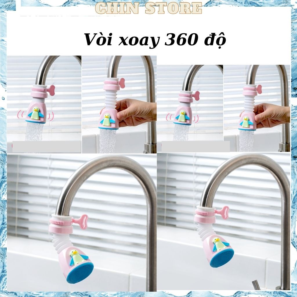 Đầu lọc nước trực tiếp tại vòi đa năng xoay 360 độ chim cánh cụt vẫy 12*5cm