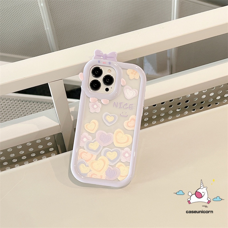 Ốp Điện Thoại Dẻo Màu Gradient Trái Tim 3D Cho IPhone 7plus XR 11 13 12 14 Pro MAX 6 6S 7 8 14 Plus XR X XS MAX SE