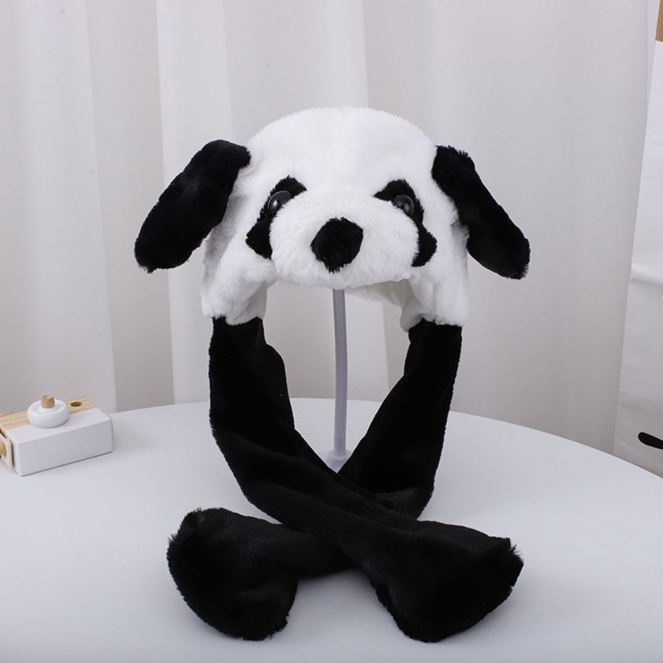 Nón Vành Có Tai Hình Chó Husky Dễ Thương Có Thể Chuyển Động