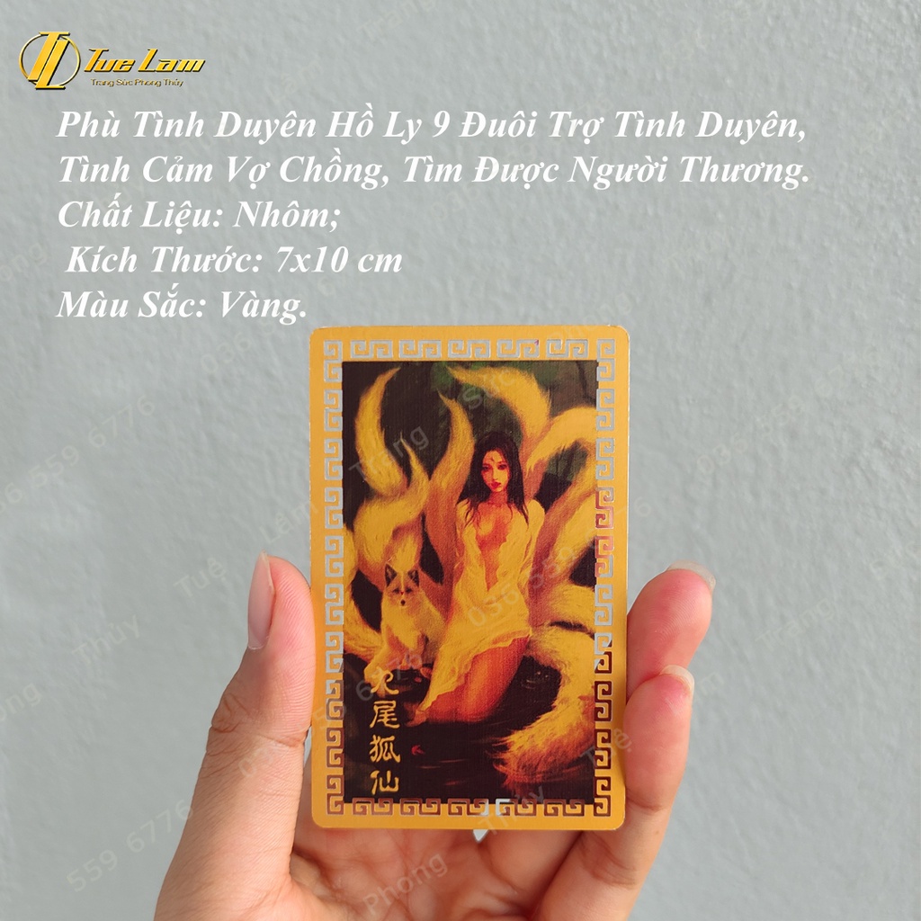 Kim Bài Hồ Ly 9 Đuôi Thu Hút Người Thương Siêu Bền Để Ví Ốp Điện Thoại - Tuệ Lâm