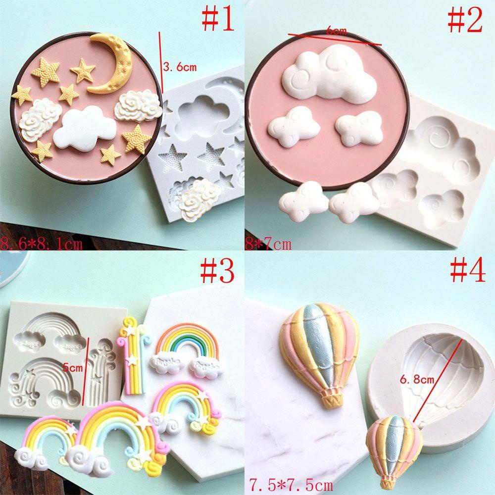 Khuôn Silicone Tạo Hình Cầu Vồng Làm Bánh DIY