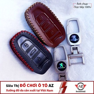 Bao Da Bọc Chìa Khóa Xe Ô Tô PEUGEOT 3 Nút Thông Minh 5008, 3008