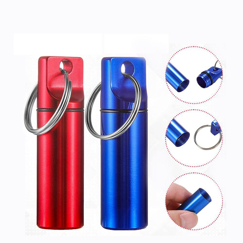 Hộp Đựng Thuốc Mini Bằng Nhôm Có Móc Khóa Tiện Dụng