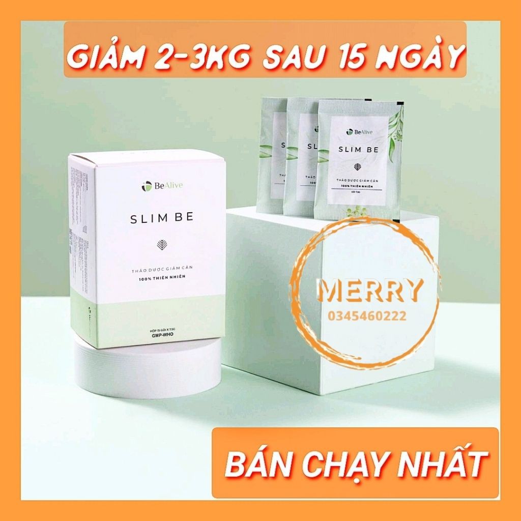 (BEALIVE) Thực phẩm bảo vệ sức khỏe giảm cân SLIM BE chính hãng giúp giảm 2-3 kí sau 15 ngày