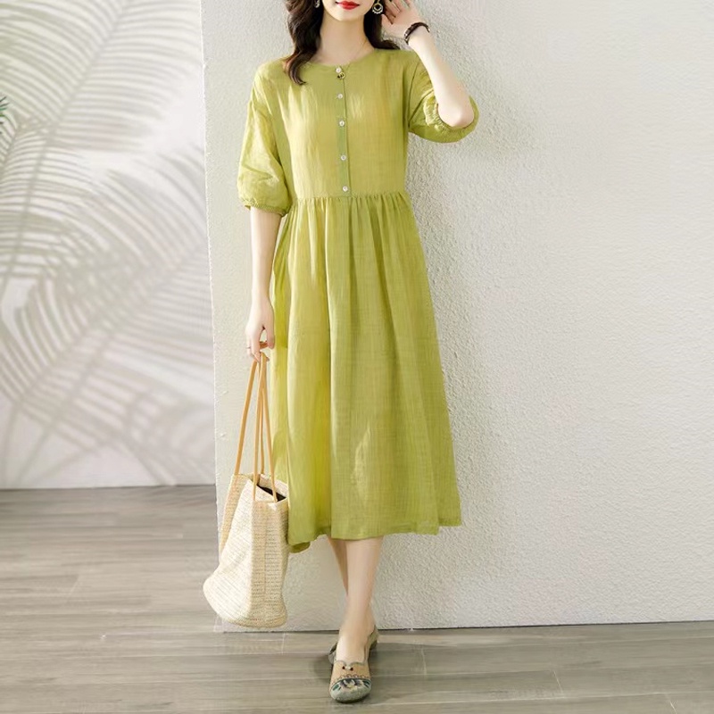 {Hàng Sẵn} Đầm linen dáng suông thiết kế mặc được nhiều kiểu