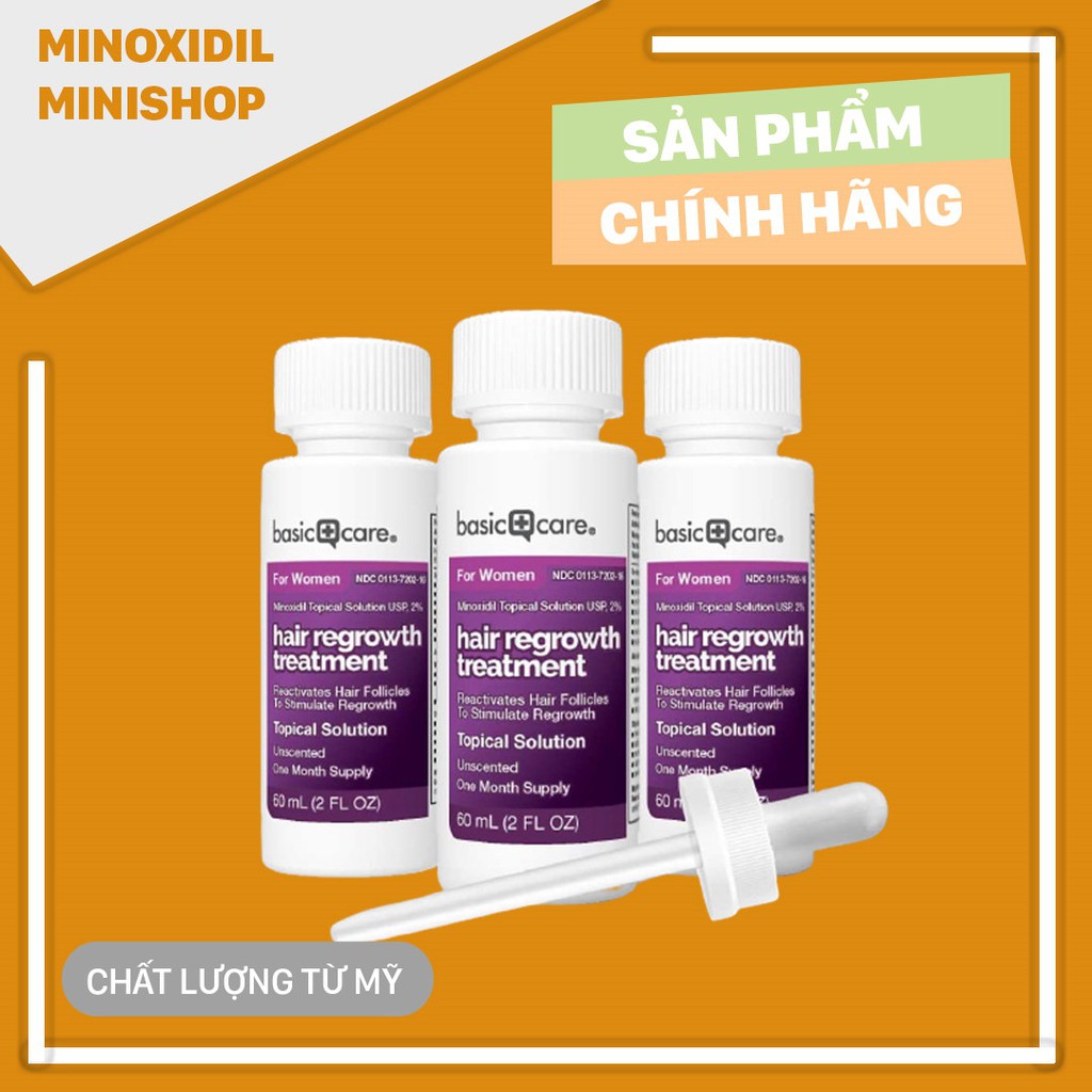 Thuốc Mọc Tóc, Lông Mày Minoxidil 2% Cho Nữ Basic Care