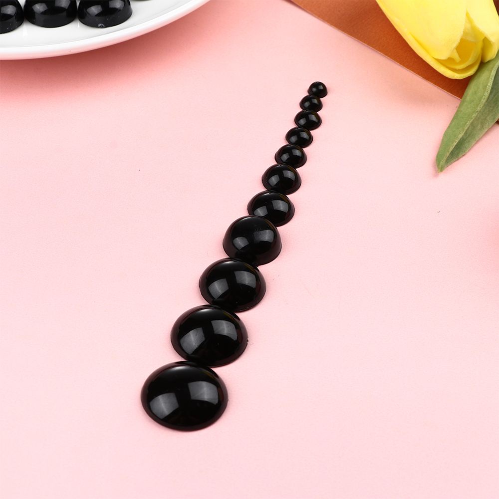 Bộ 100 Mắt Gấu Nhựa Nỉ Màu Đen 4-20mm Làm Thú Nhồi Bông DIY Cho Bé
