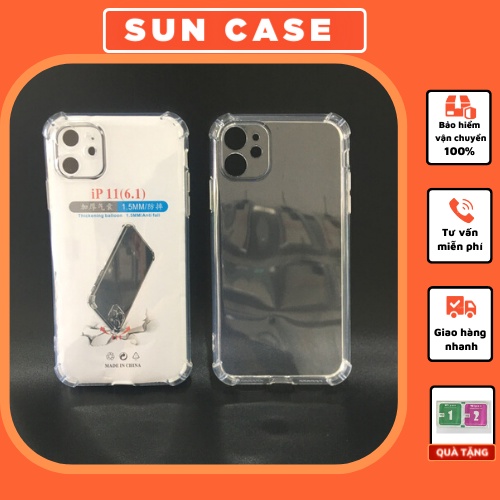 Ốp lưng iphone trong suốt 6/6s/6Plus/7/7Plus/8/8 Plus/SE/X/XS/XS Max 11/12/13 Pro Max chống sốc 4 góc máy bảo vệ camera