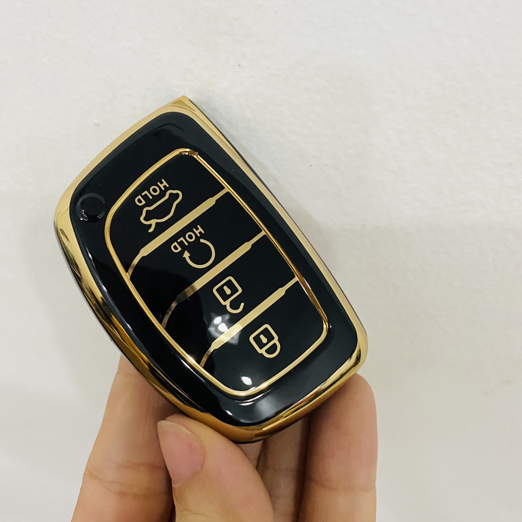 Bọc chìa khóa xe Hyundai Creta 2021 2022 mẫu silicon tráng gương cao cấp