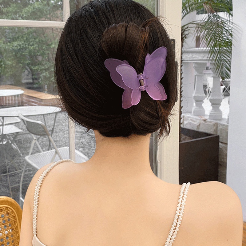 Kẹp Tóc Hình Bướm Trong Suốt Nhiều Màu Thời Trang Mùa Hè Cho Nữ