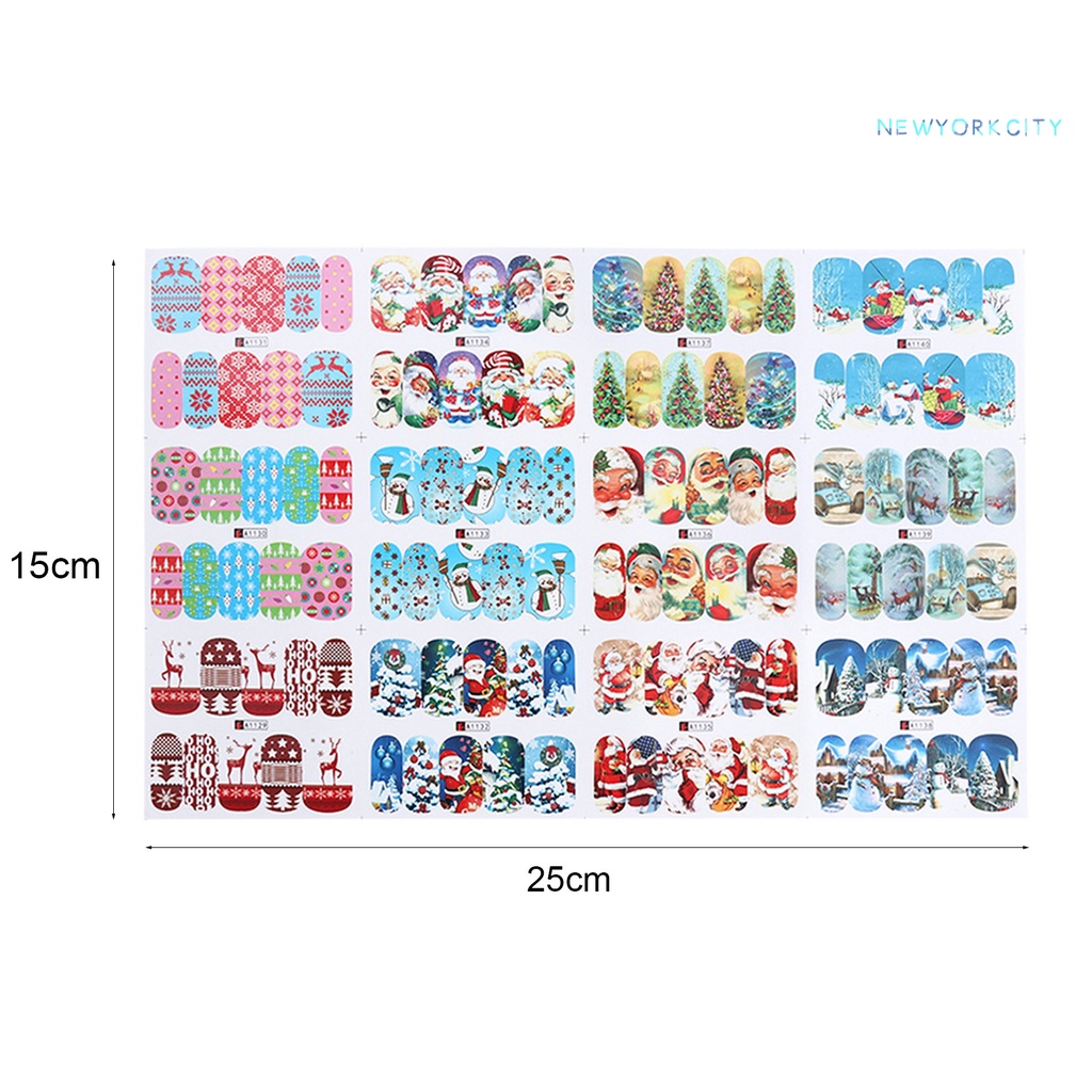 Miếng Dán Móng Tay Họa Tiết Giáng Sinh 3D Độc Đáo