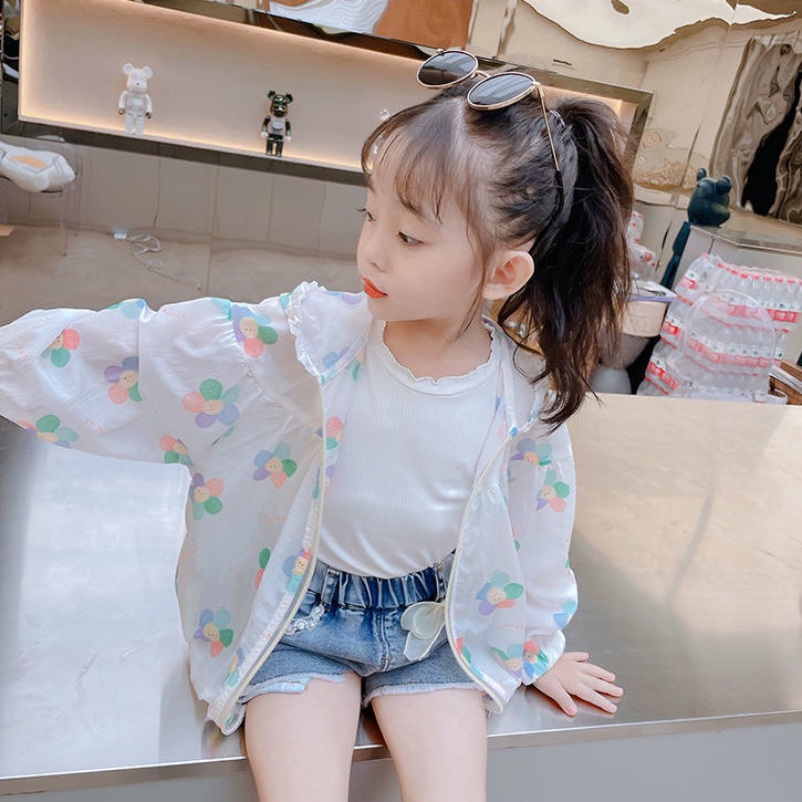 [Babycat] Hàng Có Sẵn Áo Sơ Mi Mỏng Thoáng Khí Phong Cách Nhật Bản Hàn Quốc Thời Trang Mùa Hè Dành Cho Bé Gái