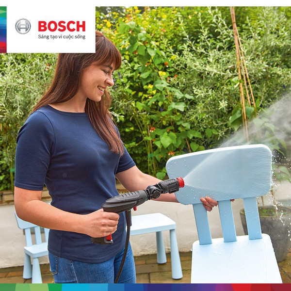 Súng ngắn xoay 360 áp lực cao Bosch bình xịt bọt bọt tuyết 450ml áp lực 135bar