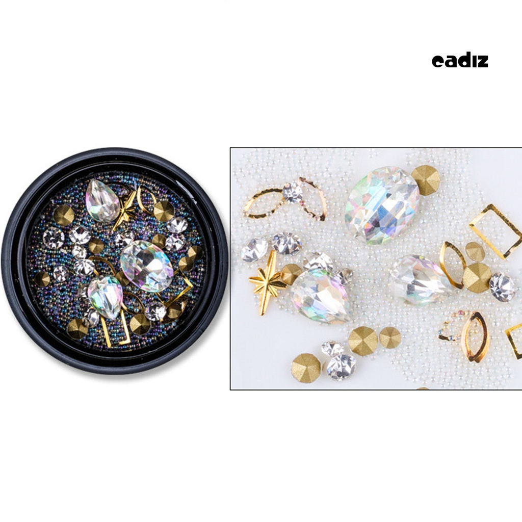 [Hàng mới về] Hộp Đá Đính Trang Trí Nghệ Thuật Móng Tay Kiểu Dáng Thời Trang