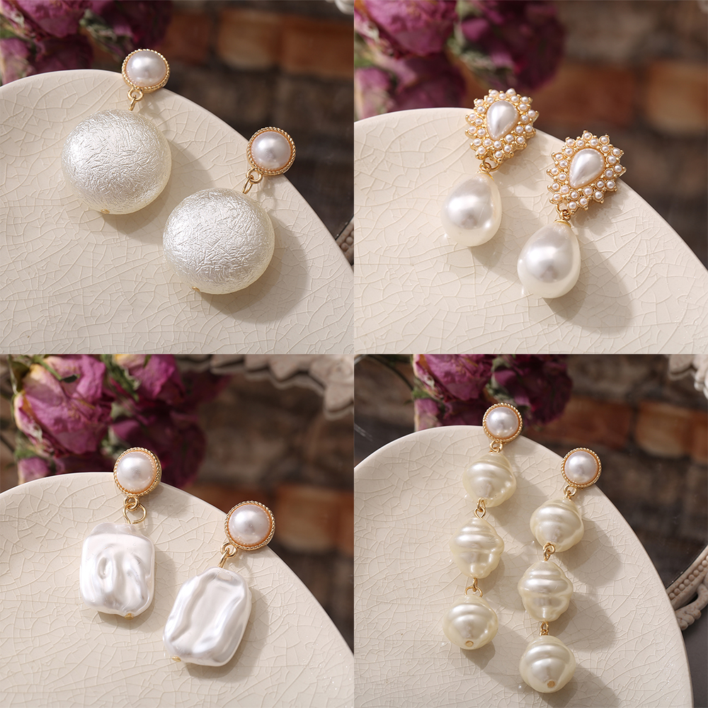 Hoa Tai Ngọc Trai Nhân Tạo Thời Trang Nhiều Mẫu