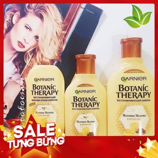 Cặp dầu gội xả GARNIER Nga 400ml + 200ml (chiết xuất Keo Ong & Sữa Ong Chúa-Botanic Therapy)