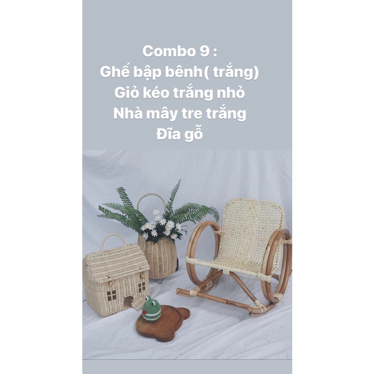 Các Combo Phụ Kiện Chụp Hình Trang Trí Phòng Bé Bằng Mây Tre Đan Và Gỗ Tự Nhiên Xinh Xắn. nhiều combo để lựa chọn