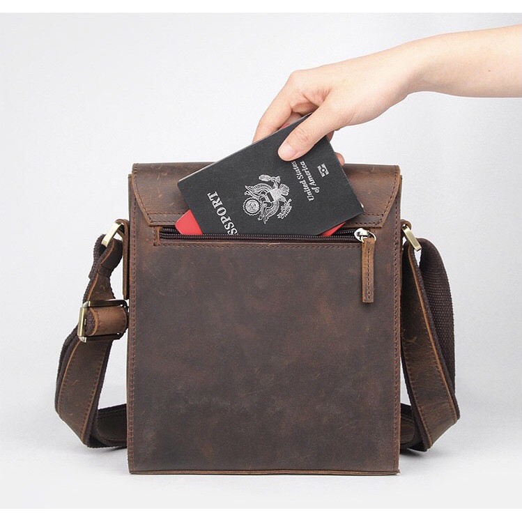 TÚI ĐEO CHÉO DA BÒ NGUYÊN MIẾNG