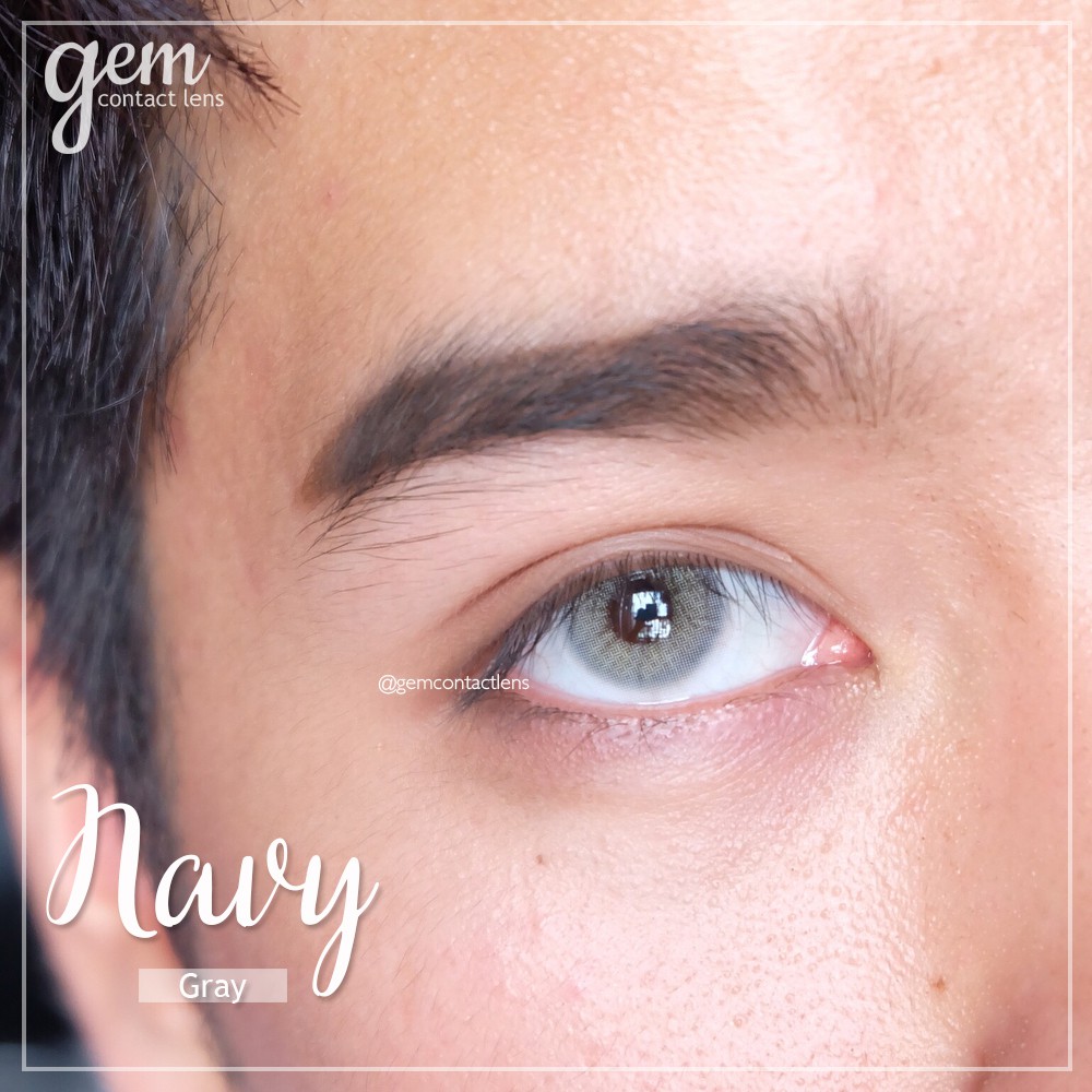 Áp Tròng NAVY GRAY Ẩm Cao 55% HSD 6 Tháng Lens Xám Tây Sáng Không Viền Không Giãn Siêu Cấp Ẩm Phù Hợp Cho Mắt Nhạy Cảm