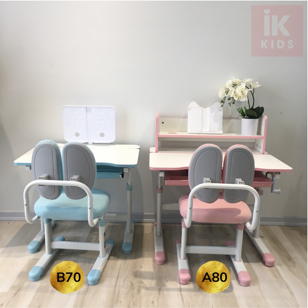 Bàn học thông minh  bộ bàn học sinh tiểu học A80 KT 80*60cm IK KIDS