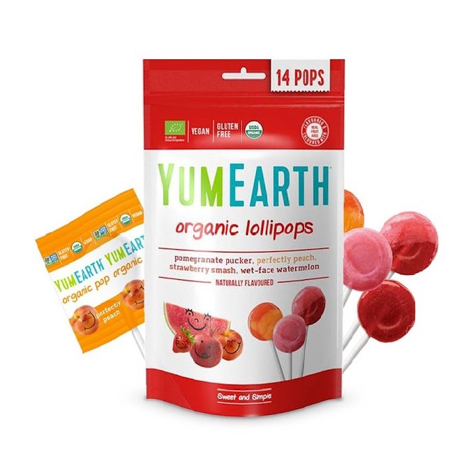 Kẹo Mút Hữu Cơ Yum Earth Hương Vị Trái Cây 85g