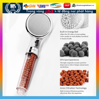Vòi sen tăng áp loại to 7.7cm có hạt lọc nano Đầu vòi sen tắm lạnh tăng áp kết hợp ToTo,Inax,Grohe,Kohler,Caesar,Rangos
