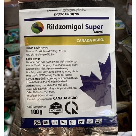 Thuốc Trị Nấm Bệnh Hại Cây Trồng Rildzomigol Super 68WG