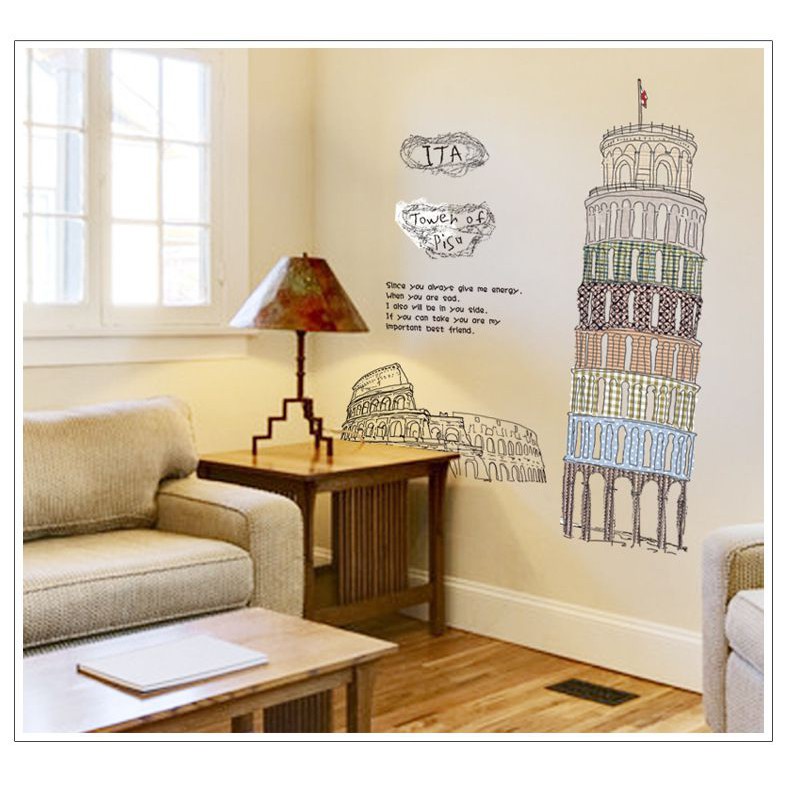 Decal dán tường Kỳ quan nước Ý DKN033