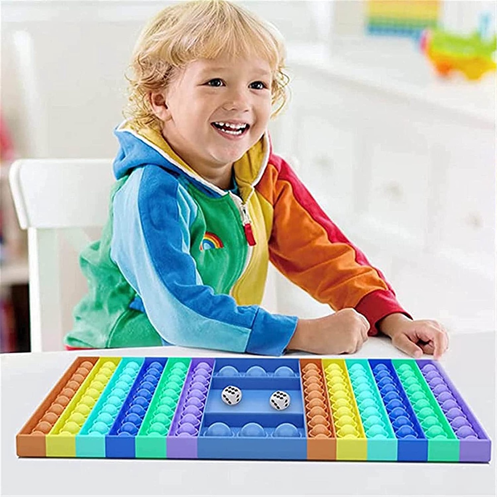 Đồ Chơi Nhấn Bong Bóng Màu Cầu Vồng Kích Thước Lớn Giảm Căng Thẳng