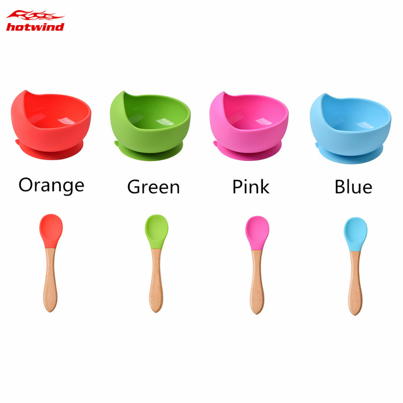 HW Bát Ăn Silicon Có Tay Cầm Chống Trượt Cho Bé